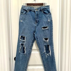 PacSun High Rise Straight Ripped Jeans